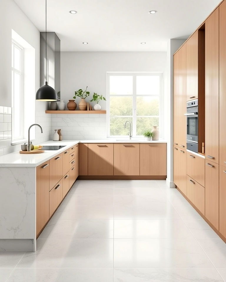 large format tiles for a seamless look