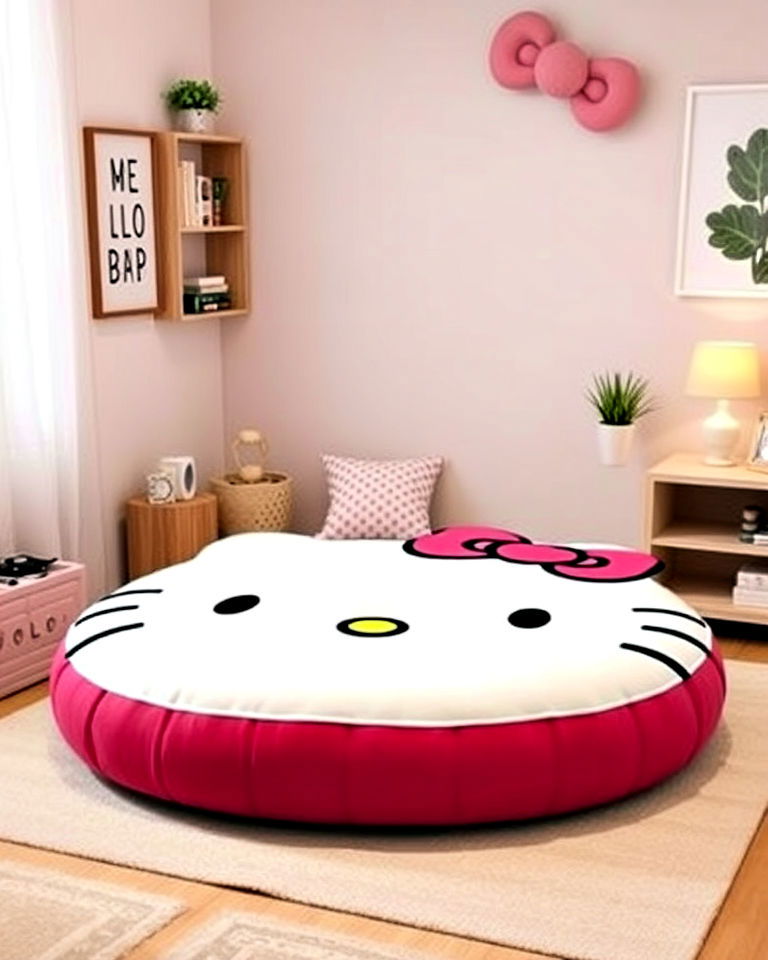 large hello kitty bedroom floor cushion