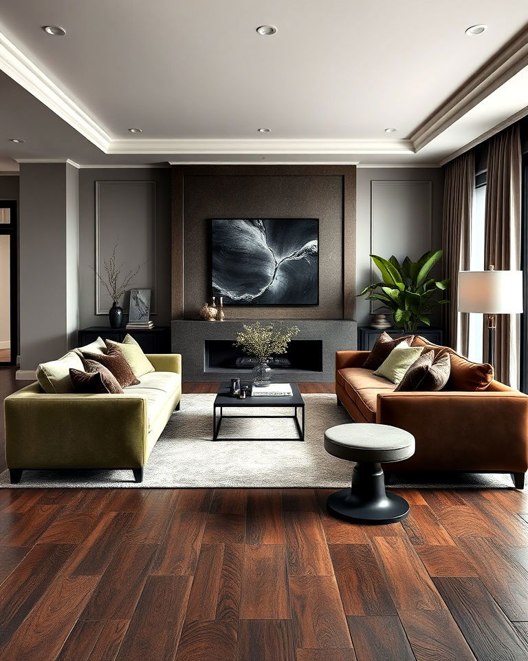 layered textures with dark floor for depth