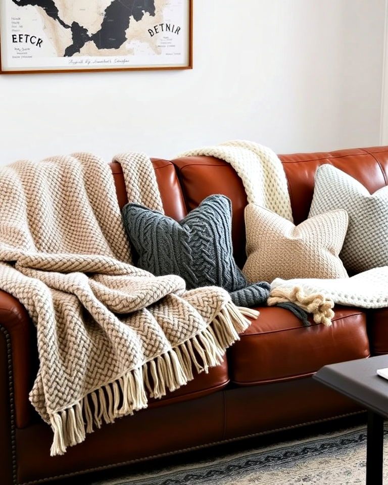 layered with cozy textiles