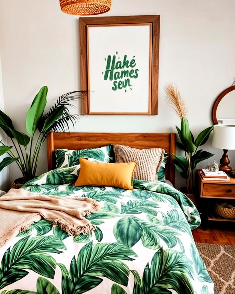 leafy green bedding