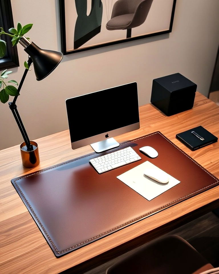 leather desk mat home office