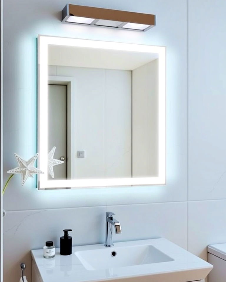 led backlit mirrors for an ambient bathroom glow