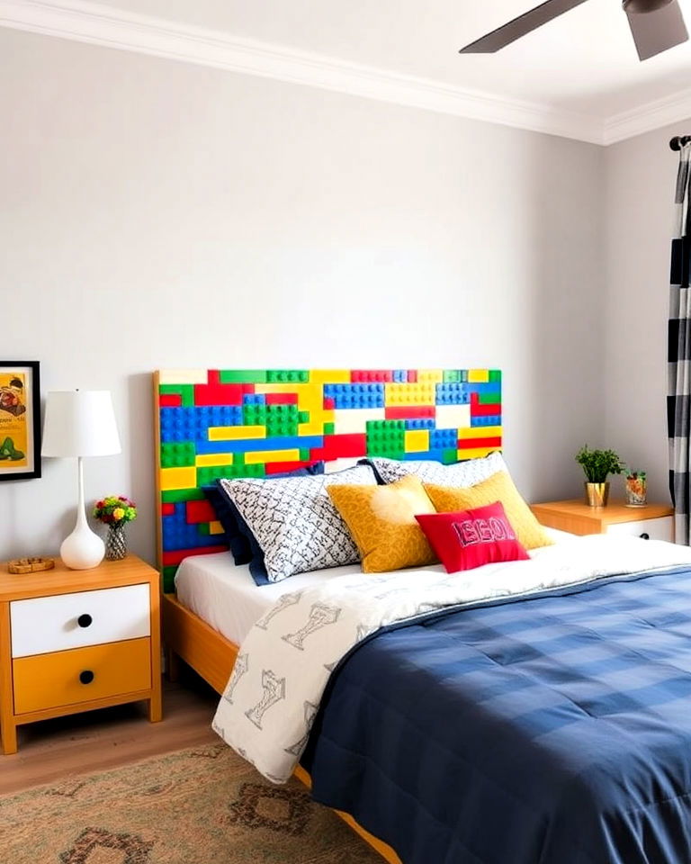 lego brick headboard