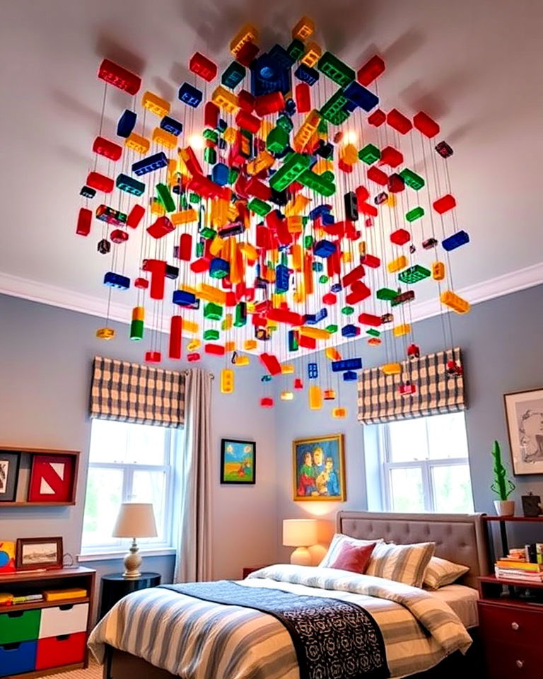 lego building blocks ceiling decor