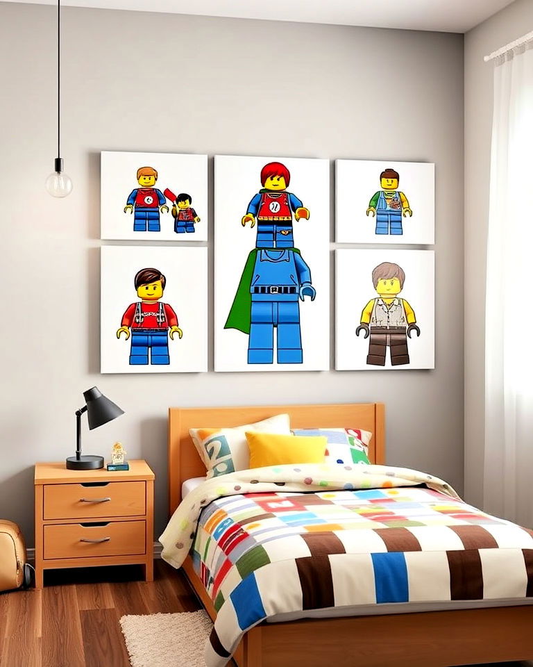 lego character bedroom wall art