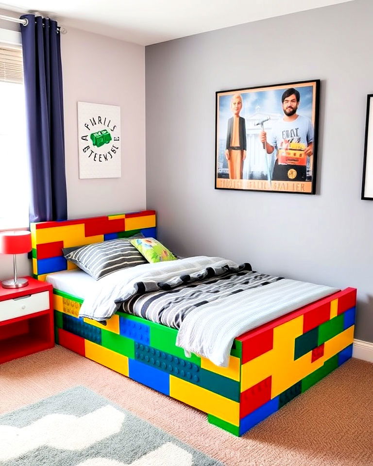 lego themed bed frame