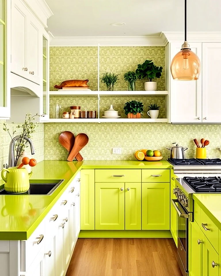 lemon lime green countertops for a zesty kitchen