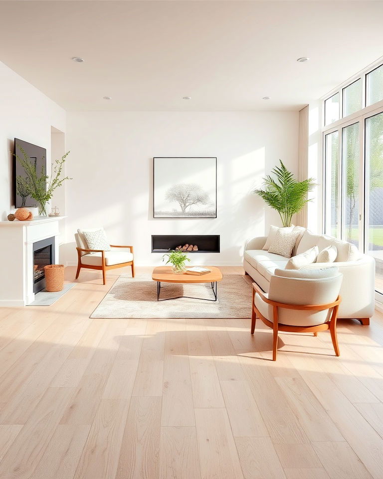 light birch wood floors for a bright airy feel