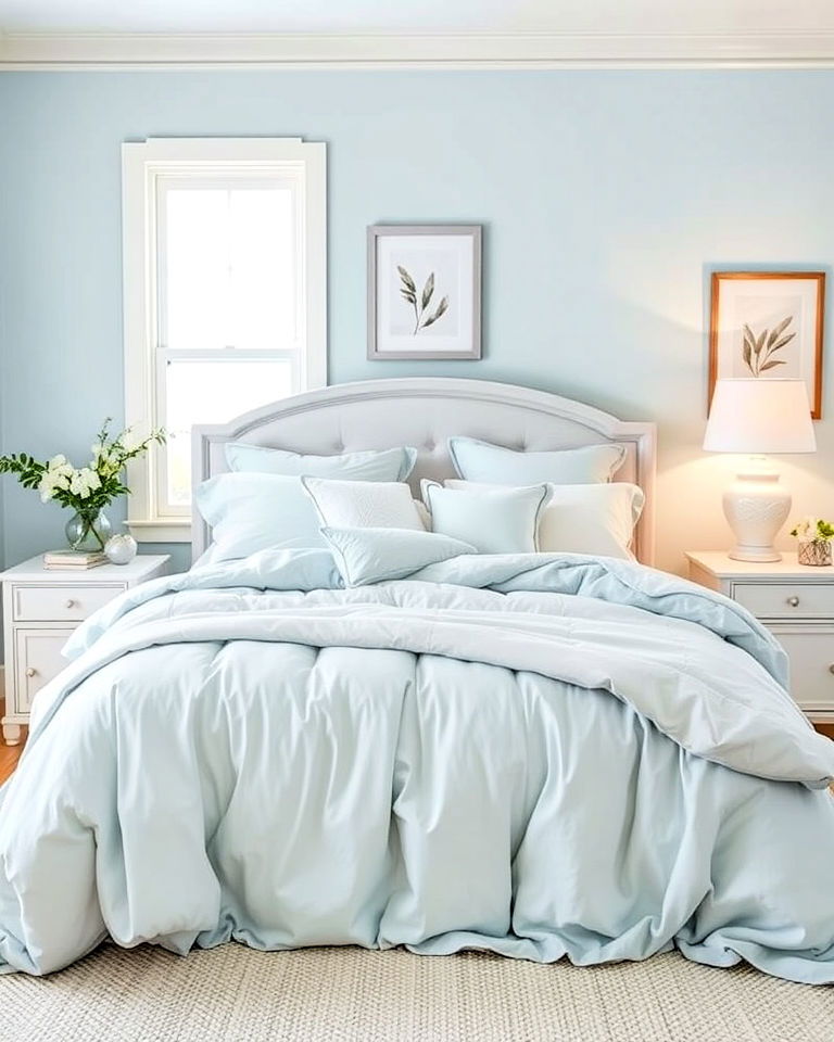 light blue bedding for instant refresh bedroom