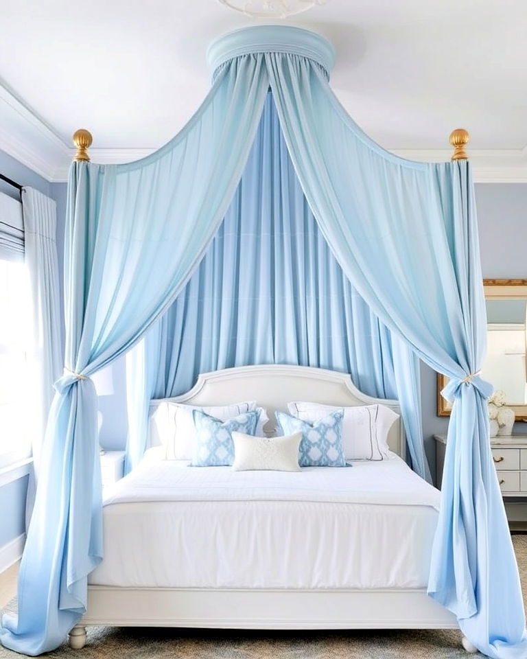 light blue canopy for a dreamy look