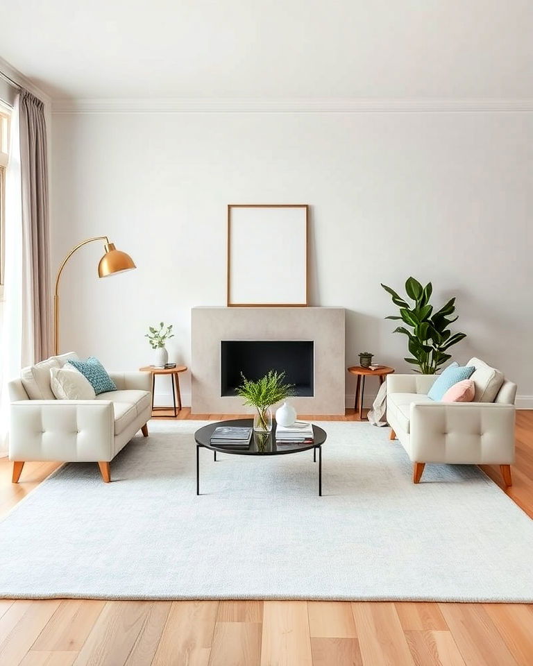 light colored rug for living room