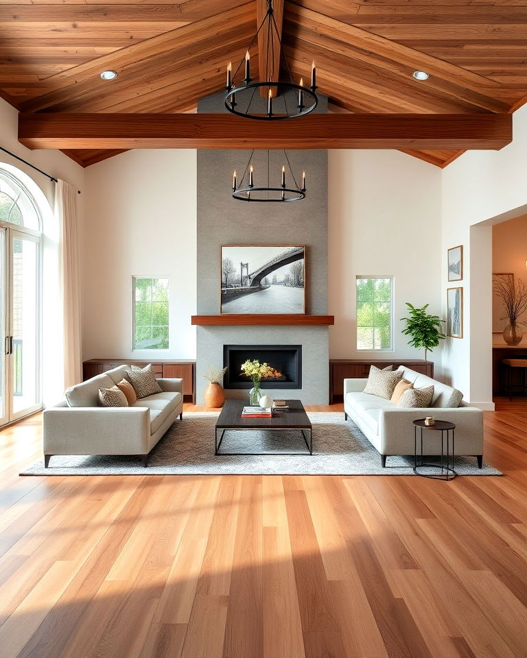 light walnut floors for a modern twist