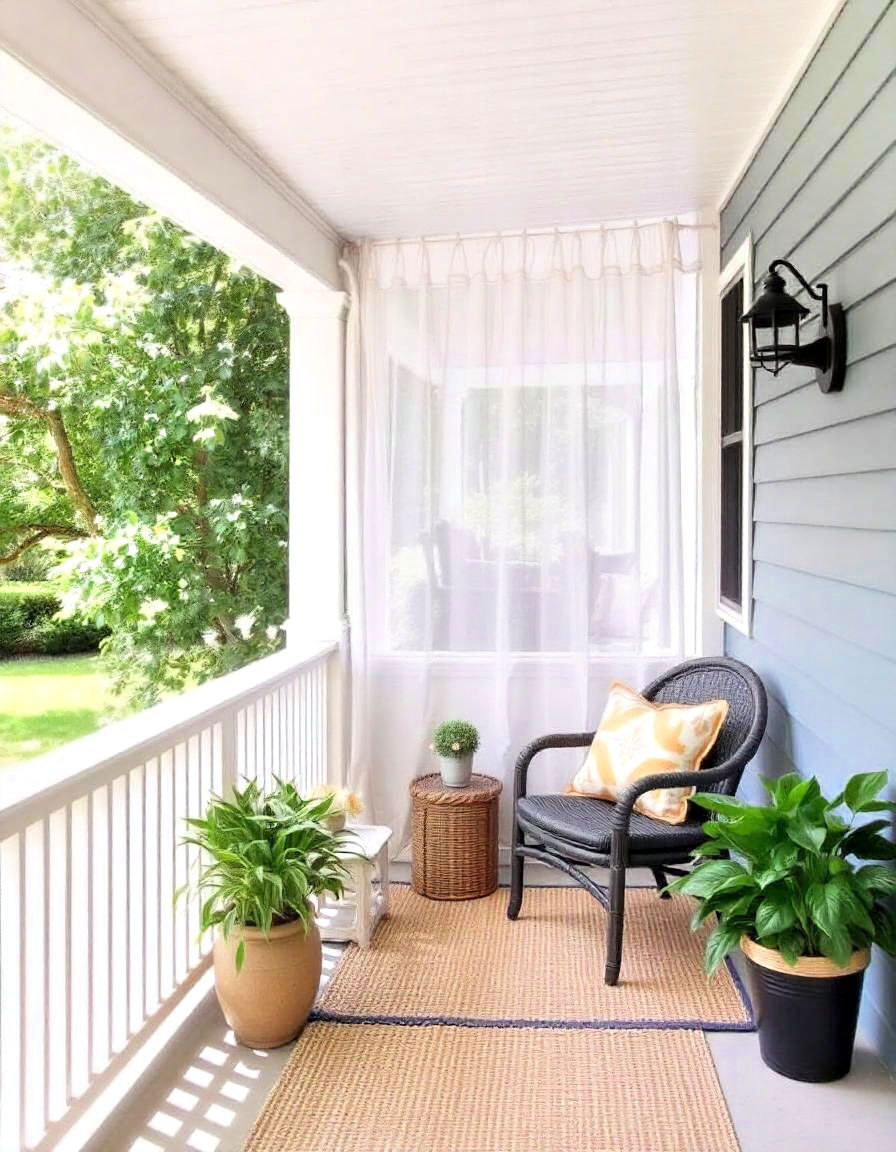 lightweight porch curtain