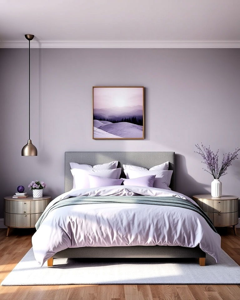 lilac and gray modern chic