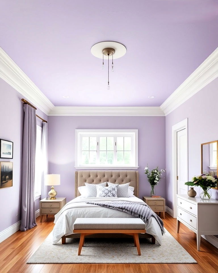 lilac ceiling for subtle drama