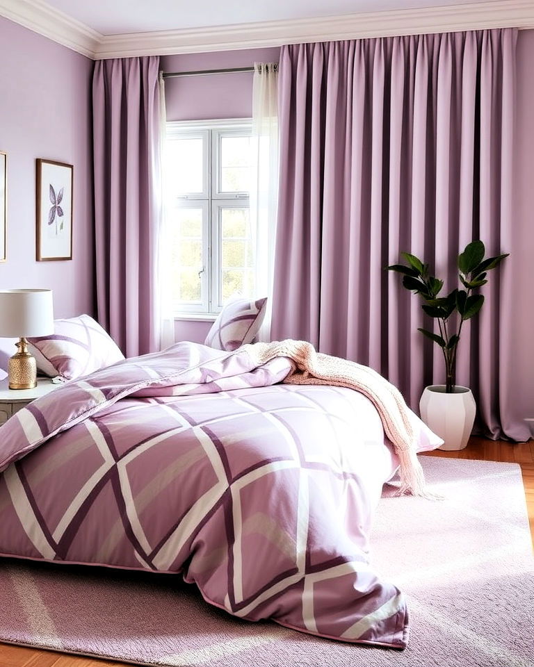 lilac geometric patterns