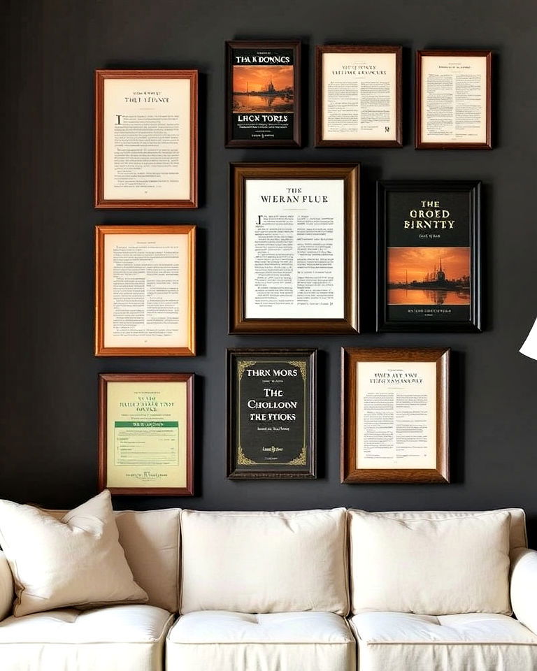 literary gallery wall