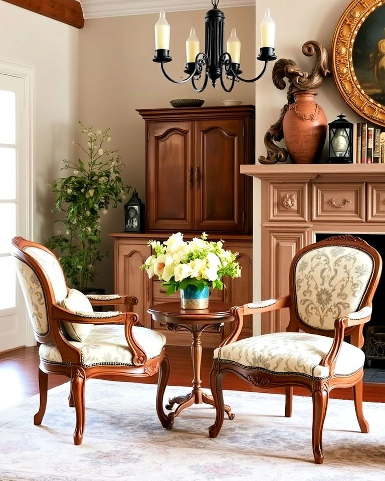 living room french provincial chairs