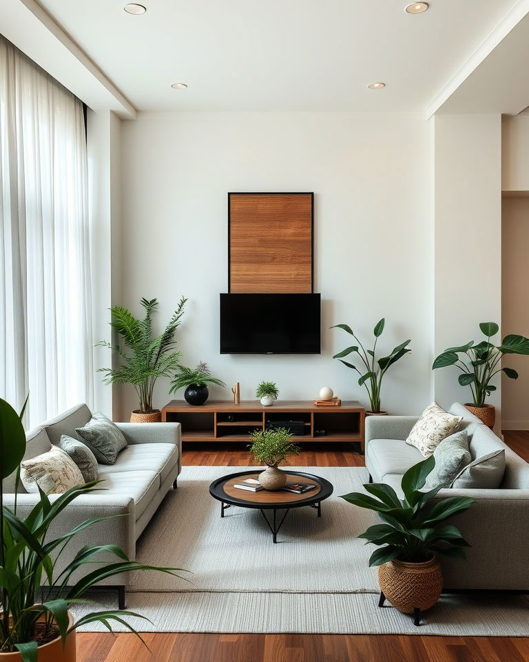 living room indoor plants