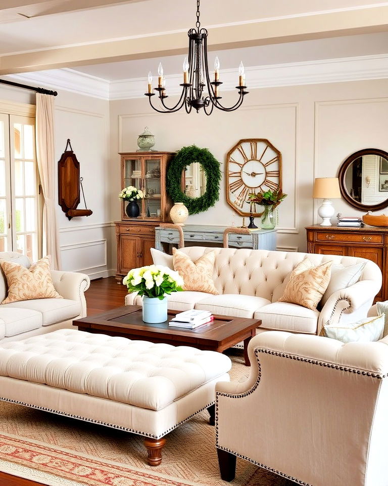 living room tufted furniture