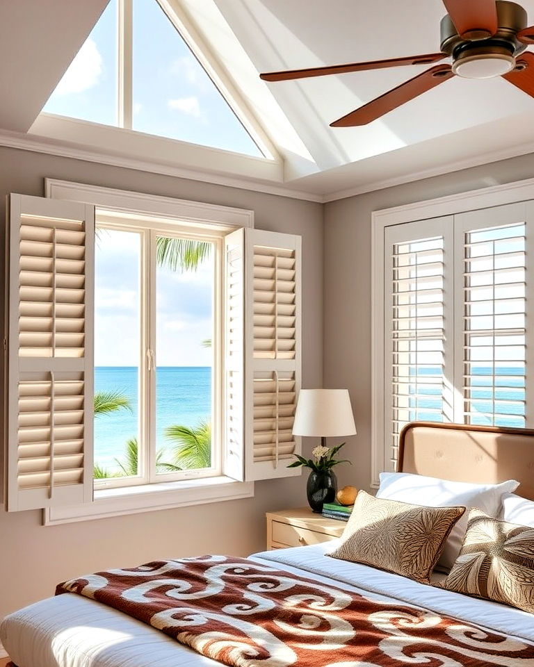 louvered windows for tropical vibes