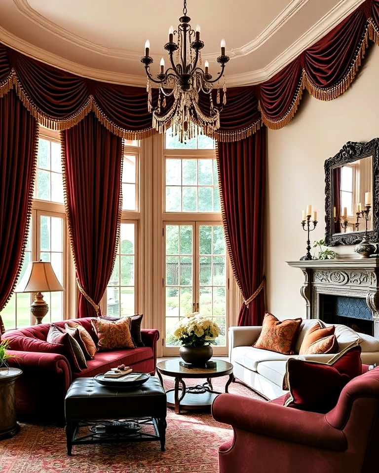 luxurious drapes with tassel