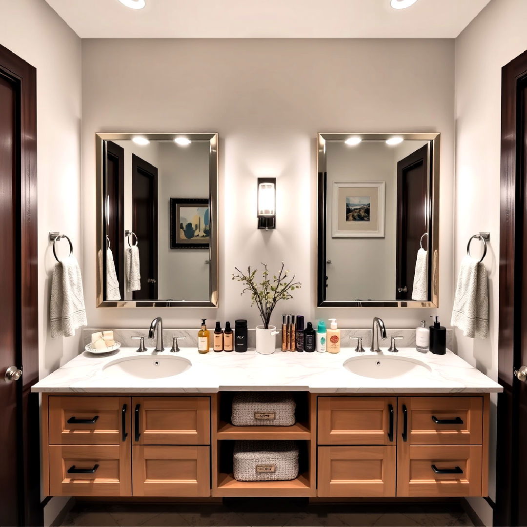 luxurious dual vanity station