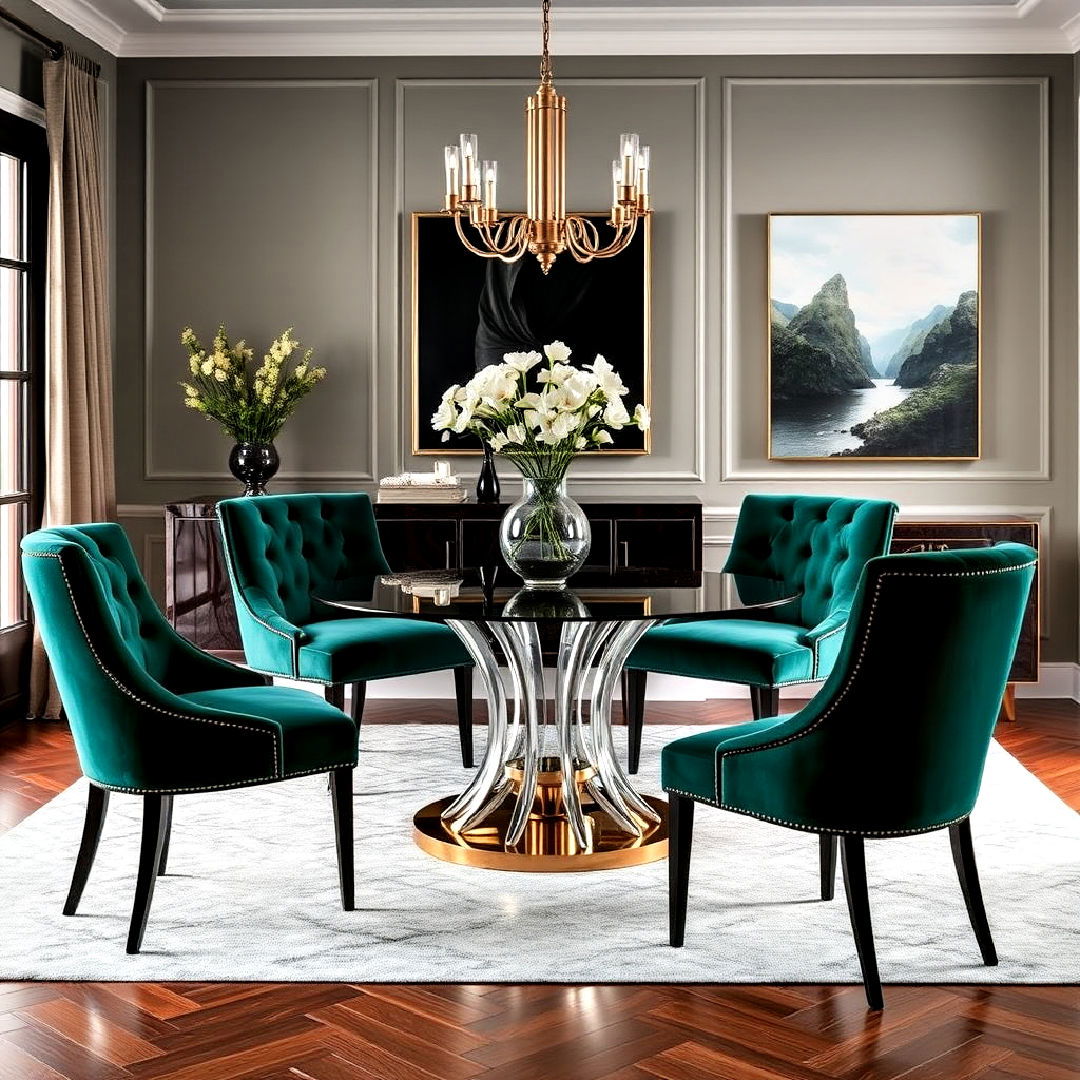 luxurious velvet upholstery