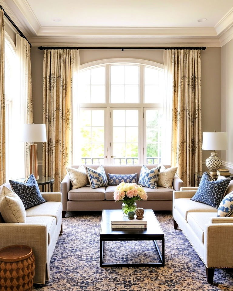 luxury layered window treatments