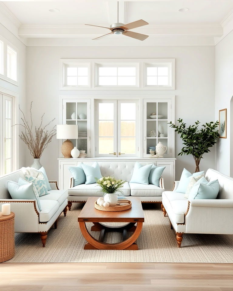 magnolia living room coastal accents