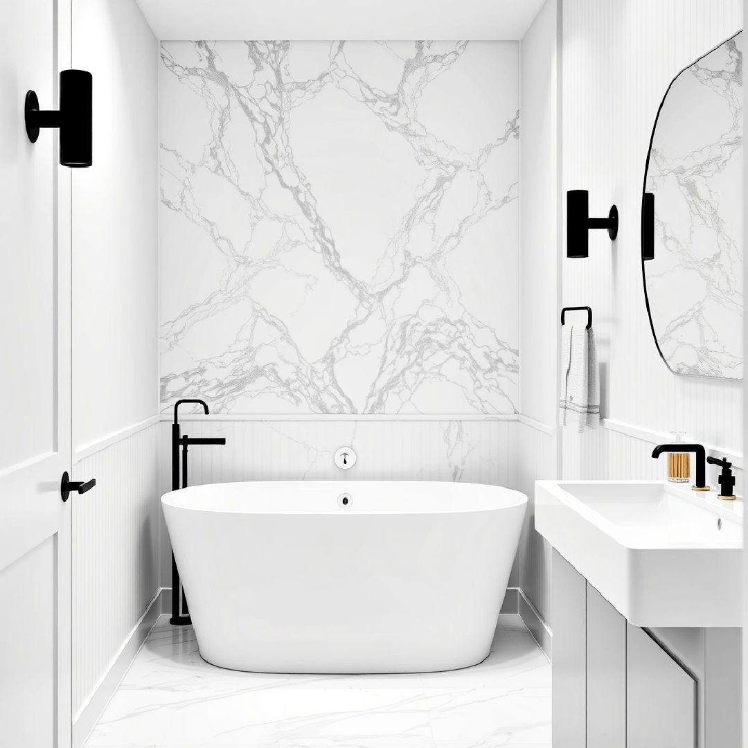 marble accent wall for bathroom