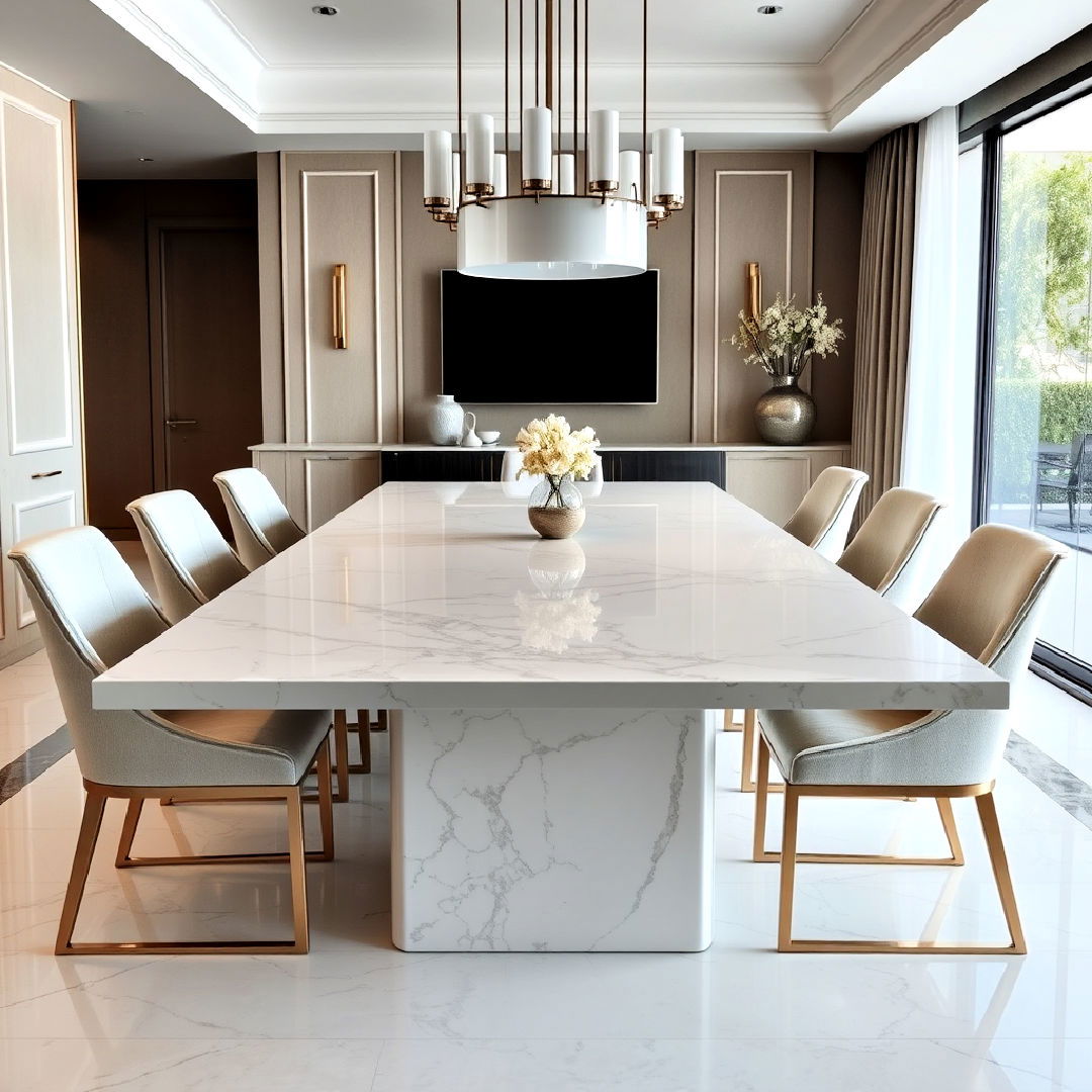marble dining table for formal dining room
