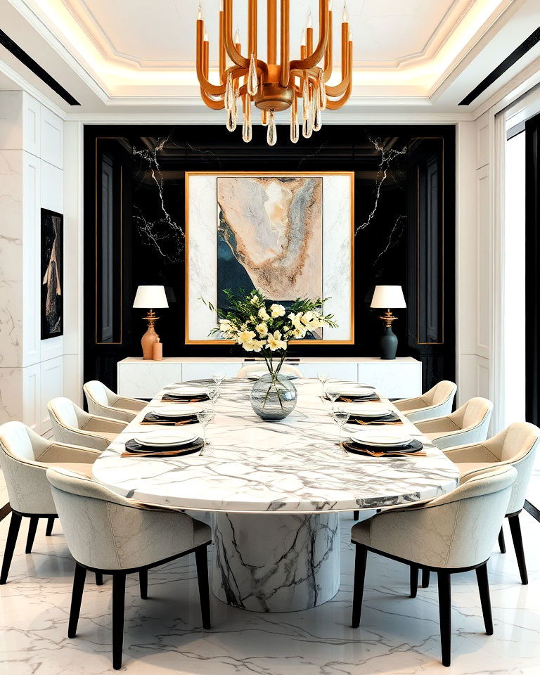 marble dining table