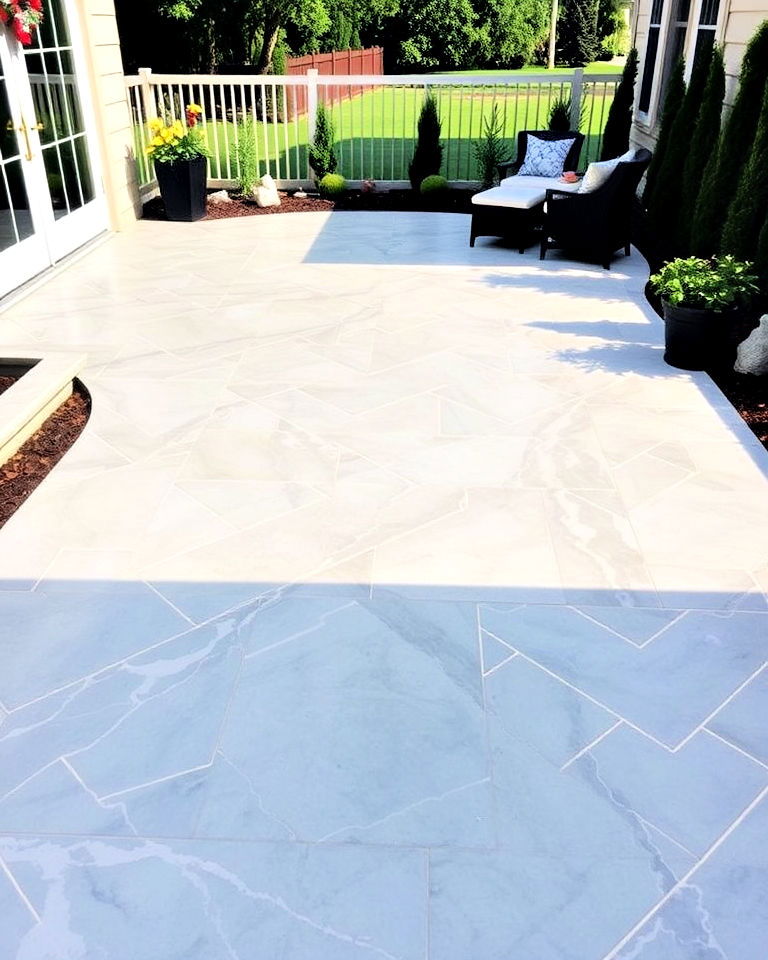 marble finish concrete patio
