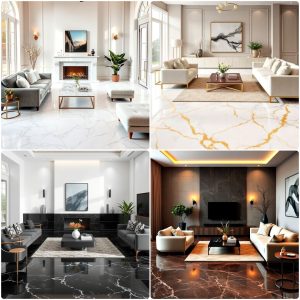 marble floor living room ideas