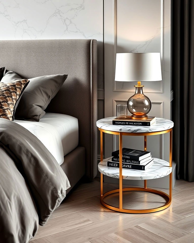 marble side tables for a chic vibe