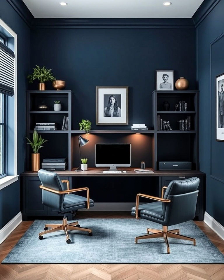 masculine color palette home office