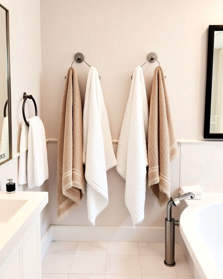 matching towel racks for couple