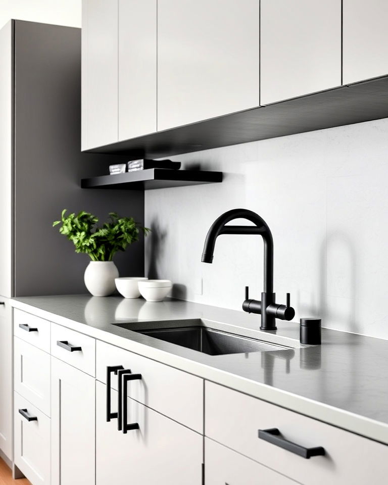 matte black fixtures for a modern kitchen
