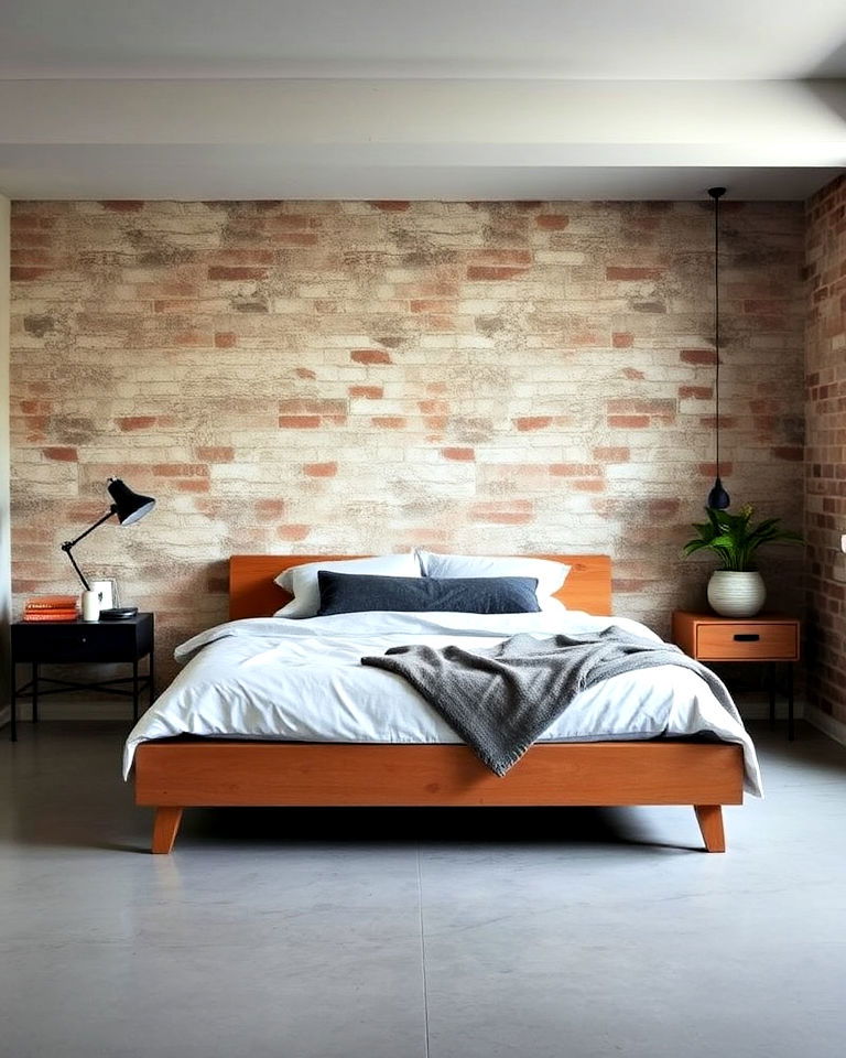 matte concrete floor for a subtle finish bedroom