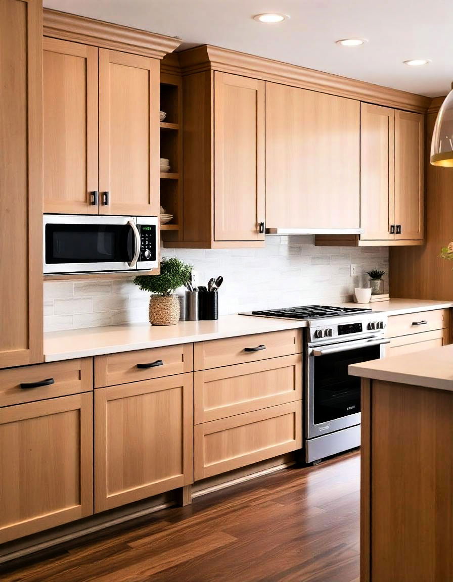 matte maple cabinets for kitchen