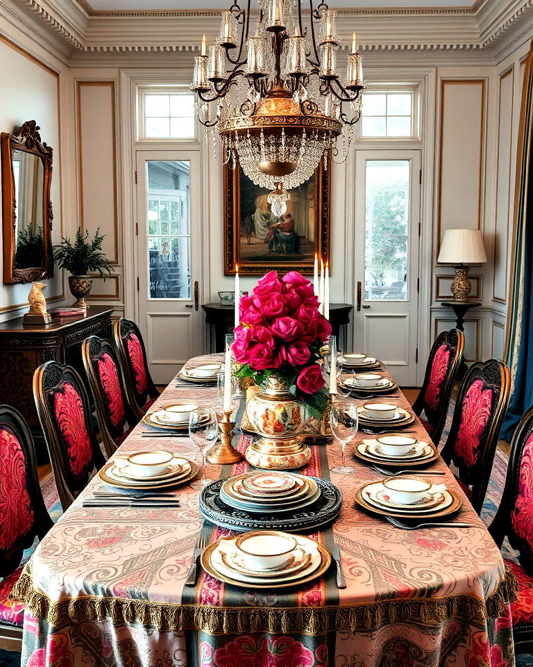 maximalist dining tablescapes