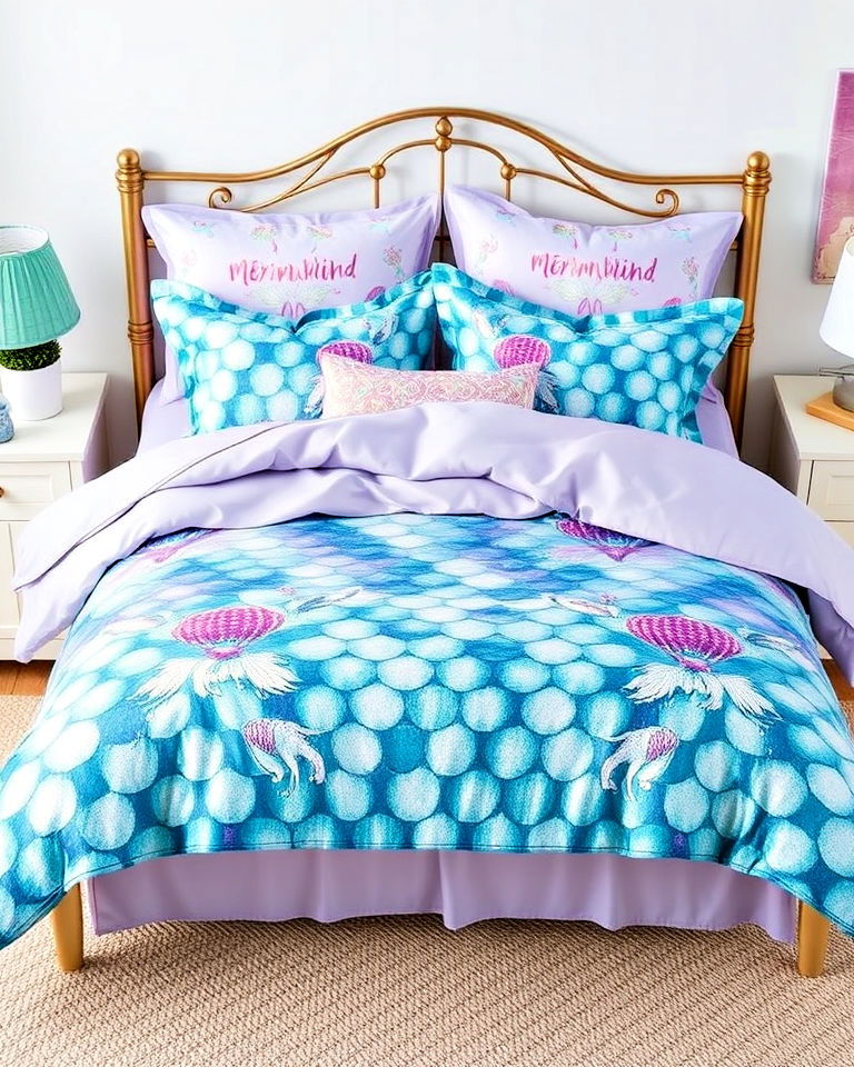 mermaid themed bedding