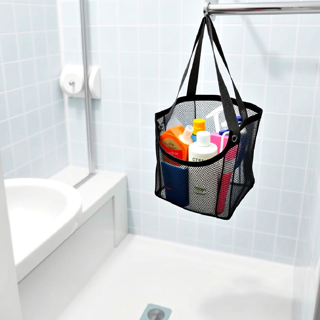 mesh shower tote to carry shower essentials