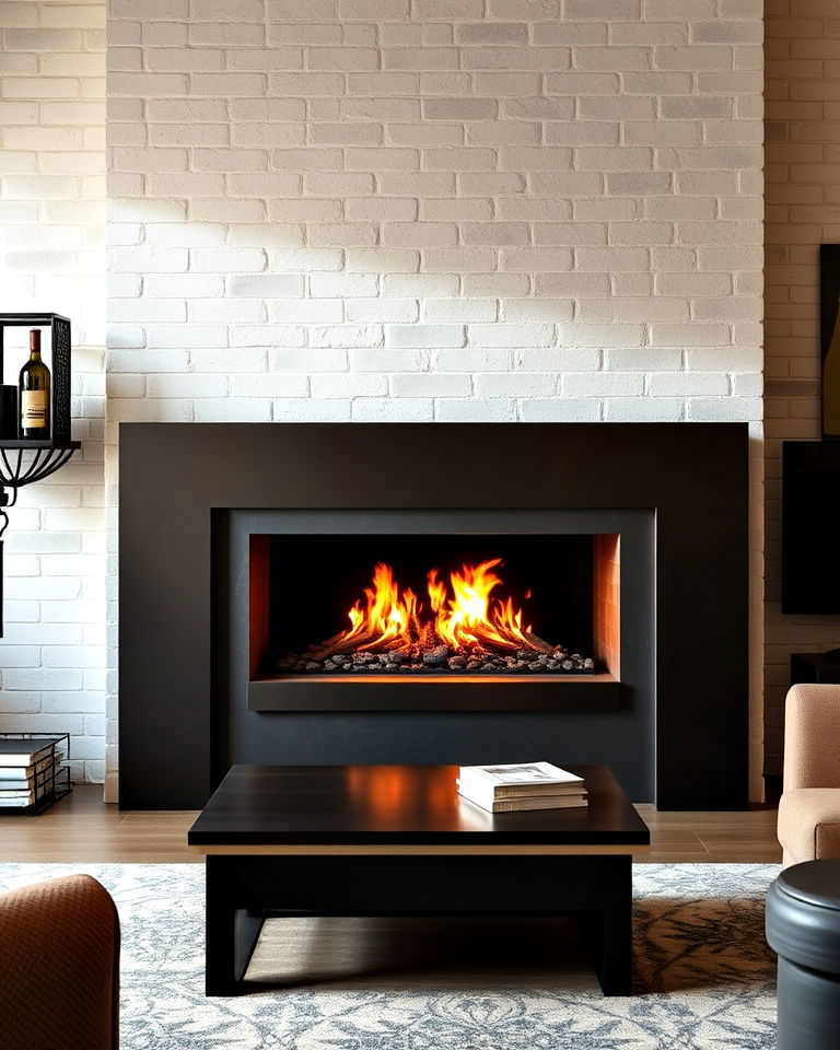 metal surround gas fireplace