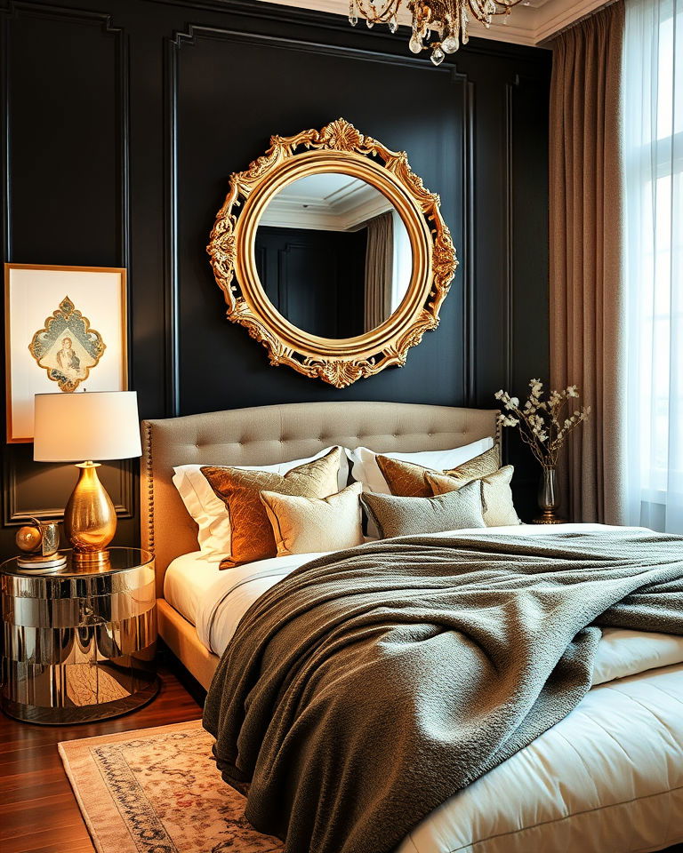 metallic accents for a luxurious finish