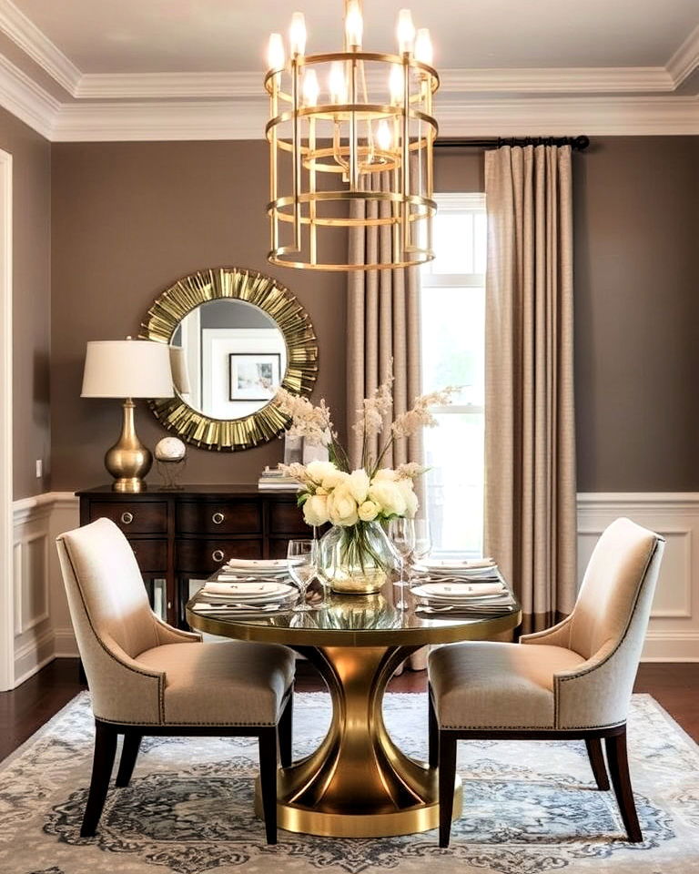 metallic accents