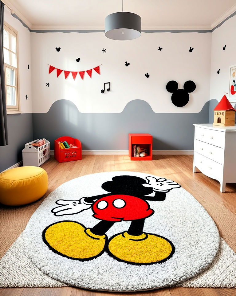 mickey mouse area rug