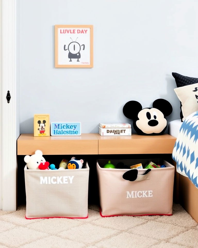 mickey mouse toy storage bins